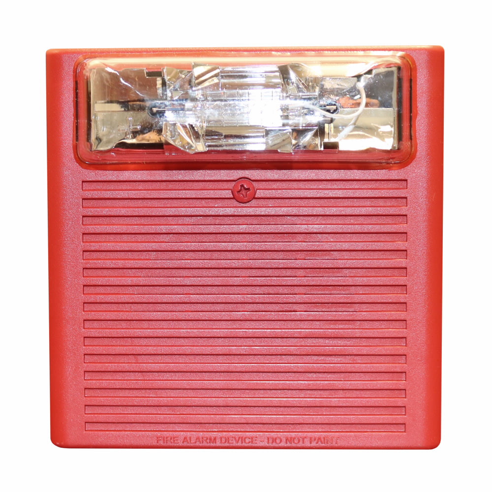 Wheelock ASWP-2475W-FR Horn Strobe, Red, Fire, 24V