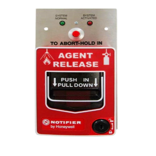 Fire-Lite BG-12LRA Dual-Action Agent Release Station with Abort Switch, Release, Normal LED