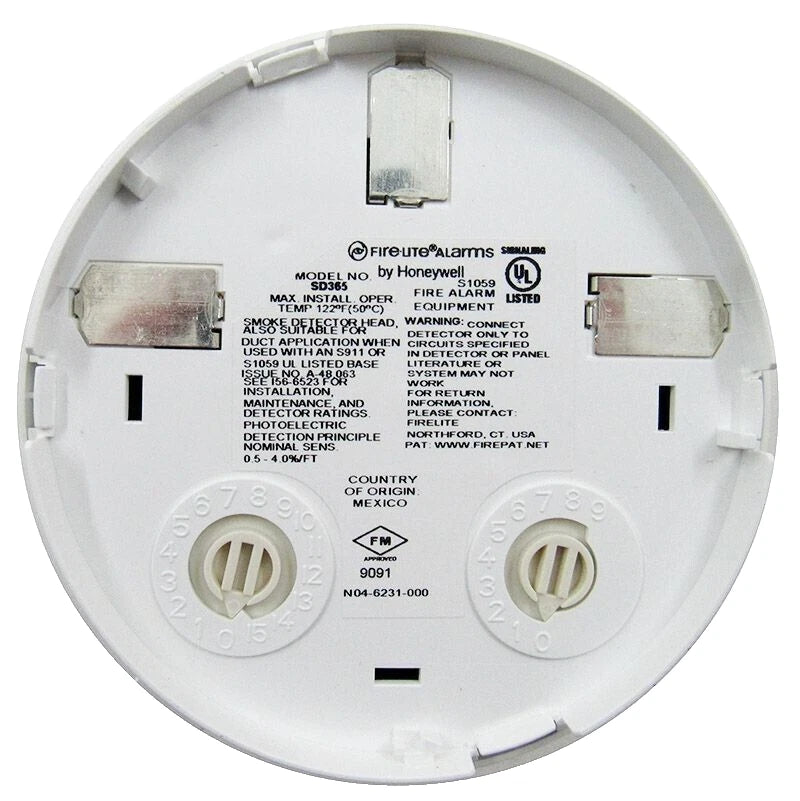 Fire-Lite SD365 Addressable Plug-in Photoelectric Smoke Detector (White)