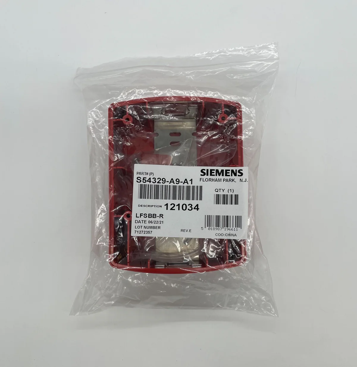 Siemens LFSBB-R Surface Backbox, Wall Mount, Red