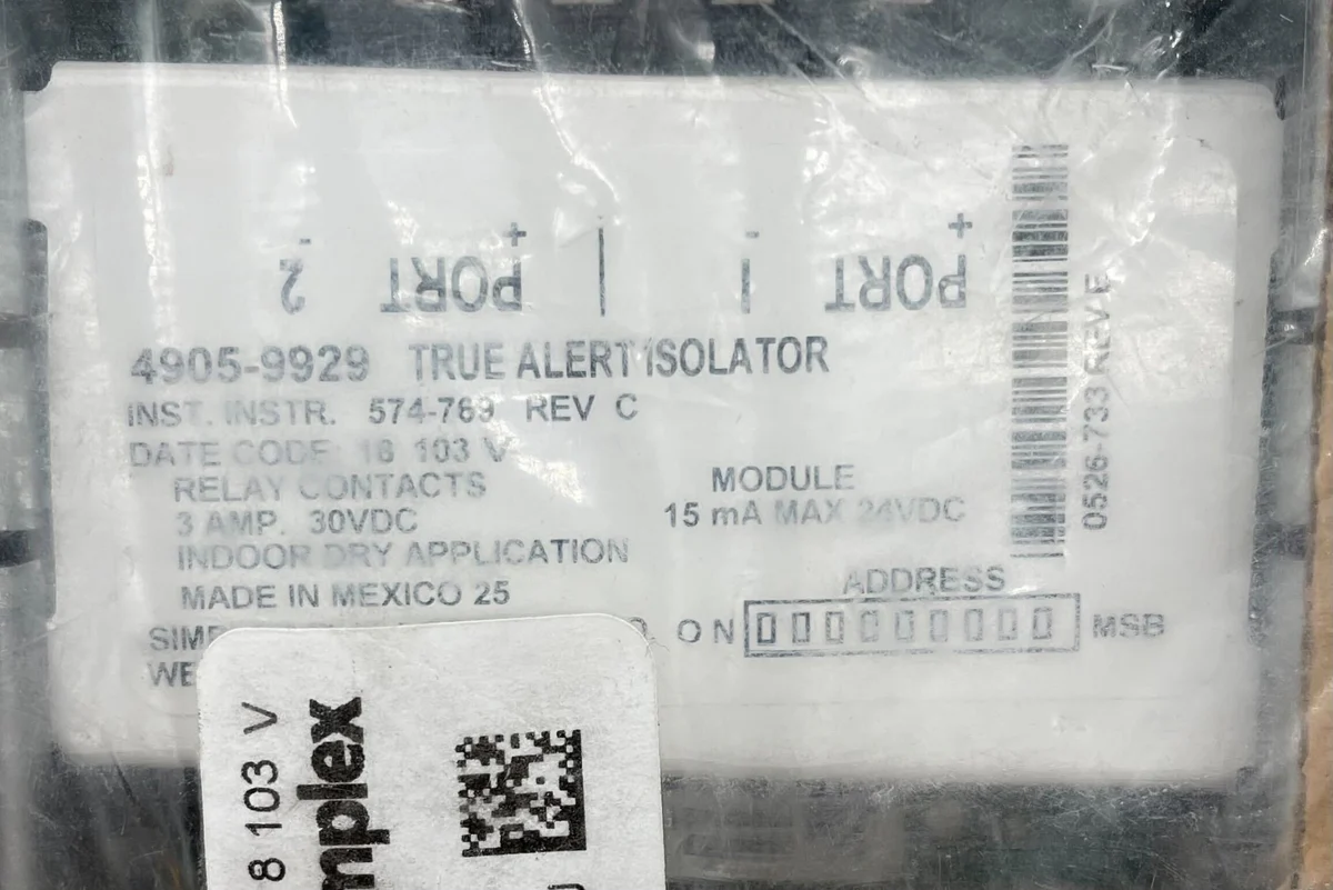 Simplex 4905-9929 Isolator Module Truealert