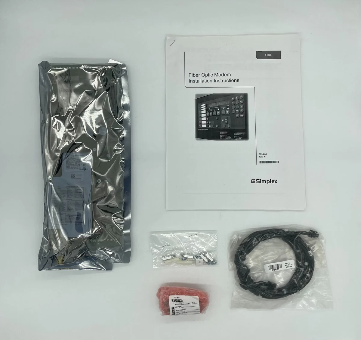 Simplex 4100-6072 Left-Port Fiber Modem Assembly
