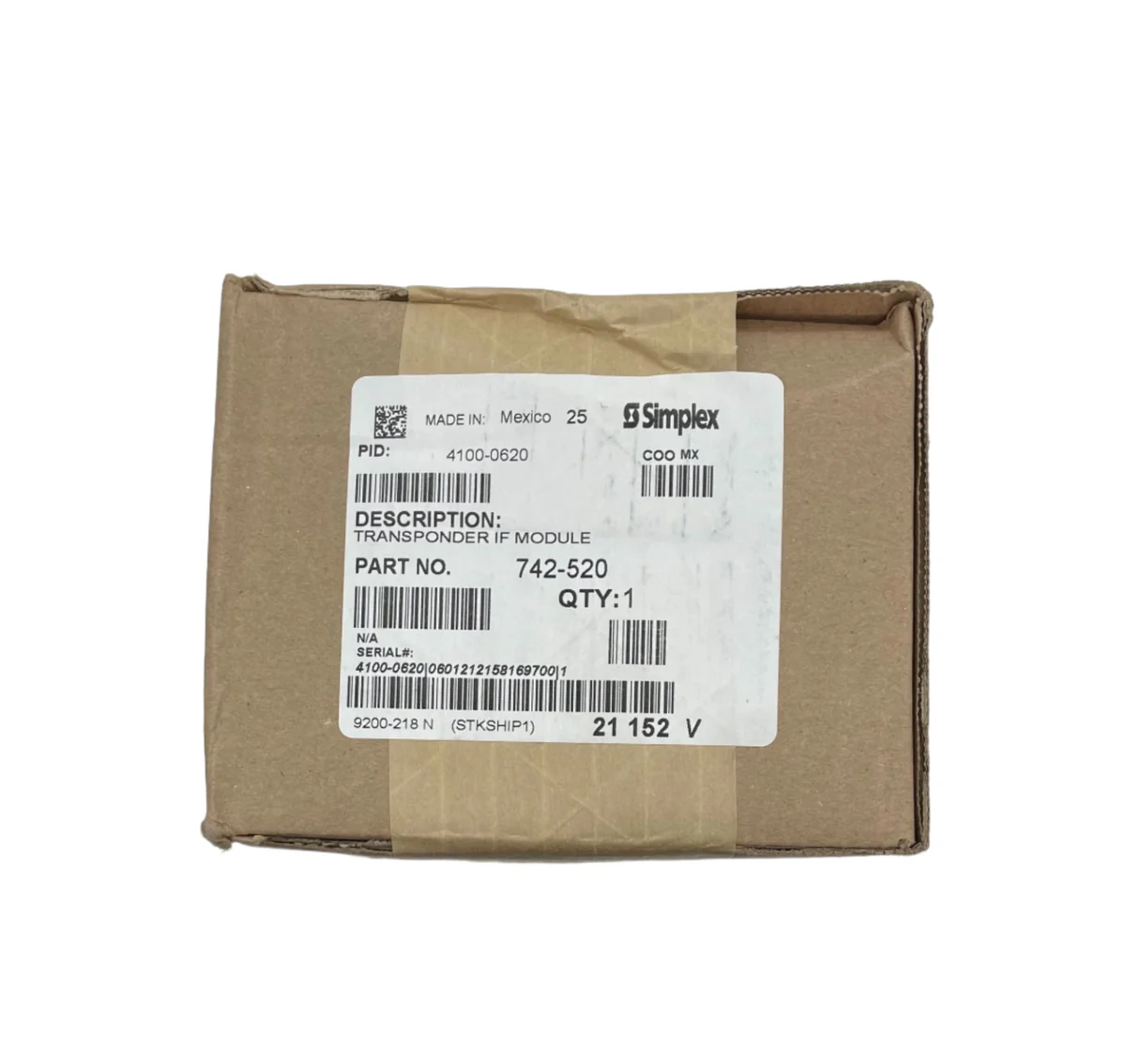 Simplex 4100-0620 4100ES Basic Transponder Interface Card