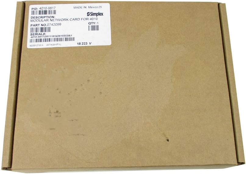 Simplex 4010-9817 Modular Network Card