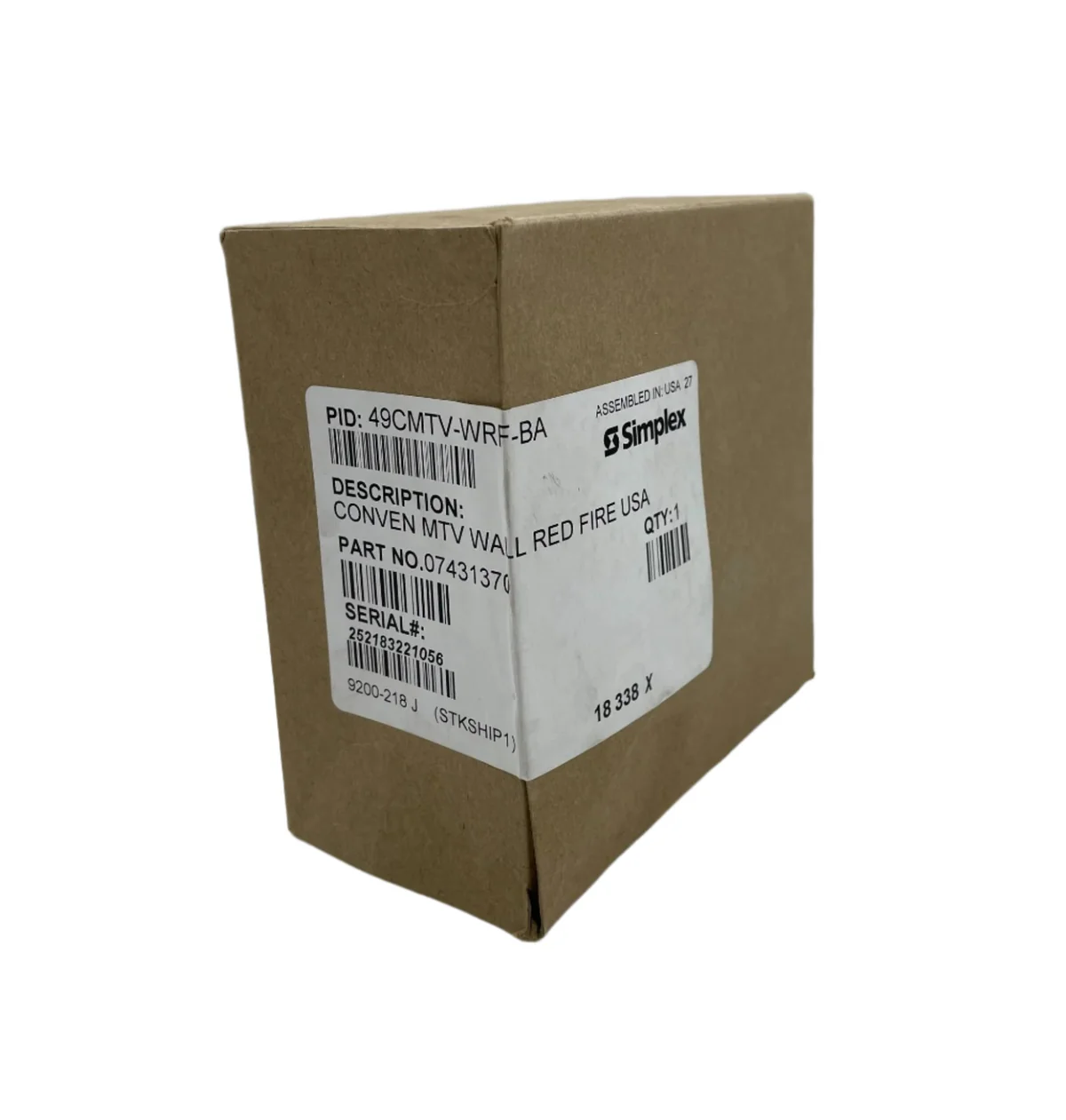 Simplex 49CMTV-WRF-BA Non-Addressable MultiTone Horn Strobe