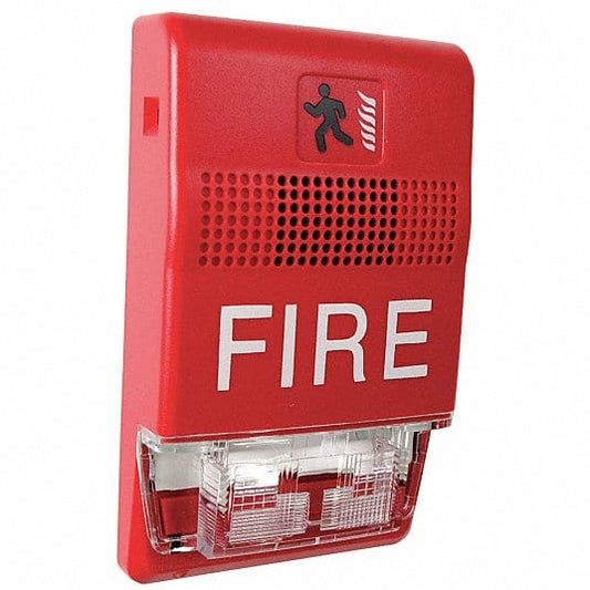 Edwards Signaling G1RF-CVM Chime-Strobe, Red, “FIRE” Marking