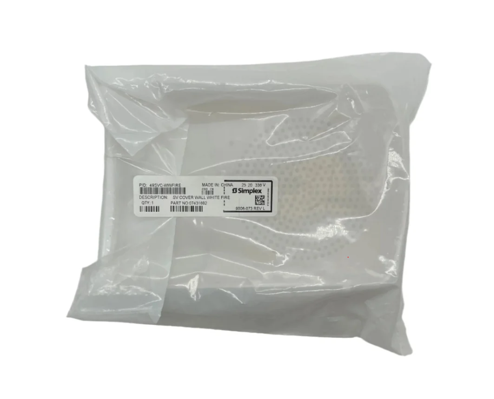 Simplex 49SVC-WWFIRE Cover, White, "FIRE"