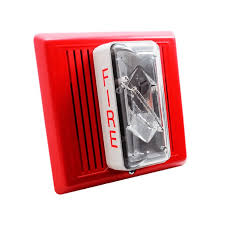 Edwards 757-7A-T Horn-Strobe 15/75 CD Temporal 24 VDC Red
