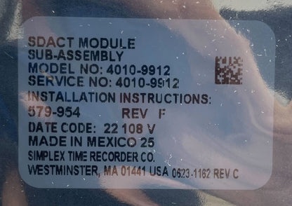 Simplex 4010-9912