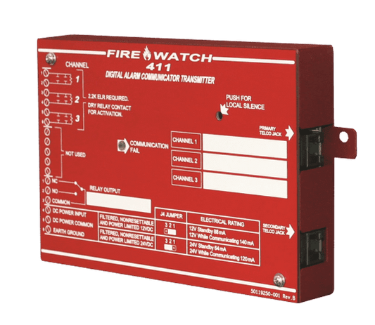 Fire-Lite 411 Three-channel, dual-line