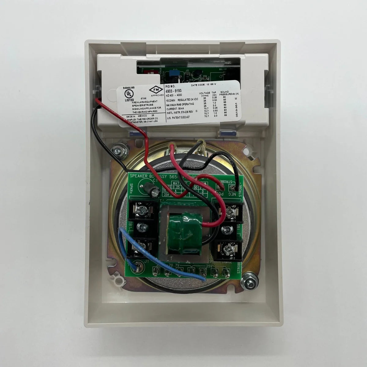 SIMPLEX 4903-9193 Wall Strobe White