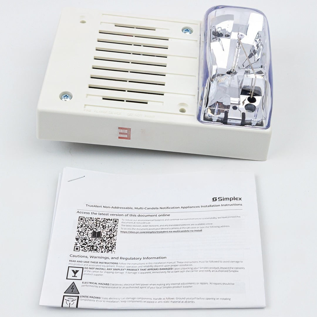 Simplex 4906-9130 TrueAlert Multi-Candela Horn Strobe