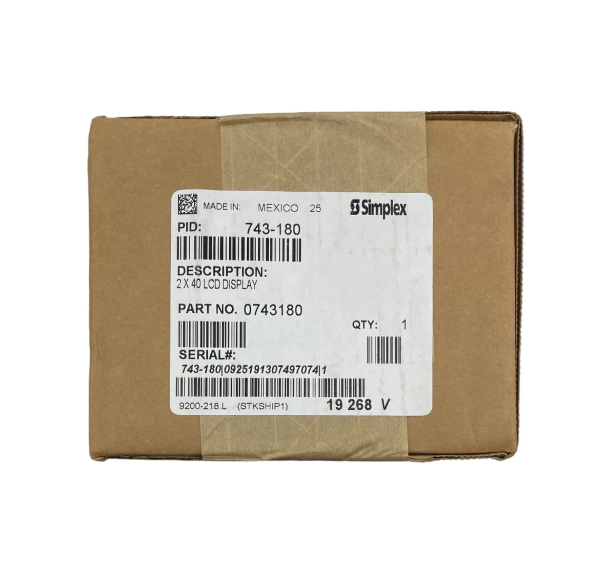 Simplex 743-180 LCD Display