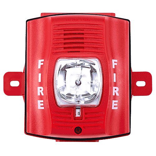 System Sensor P2RHK-120 Outdoor 120V Selectable Output Horn Strobe, "FIRE" Marking, Red