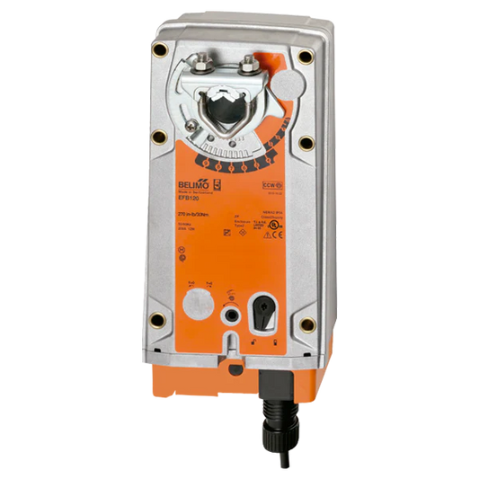 Belimo EFB120 Damper Actuator, 270 in-lb [30 Nm], Spring return, AC 100...240 V, On/Off