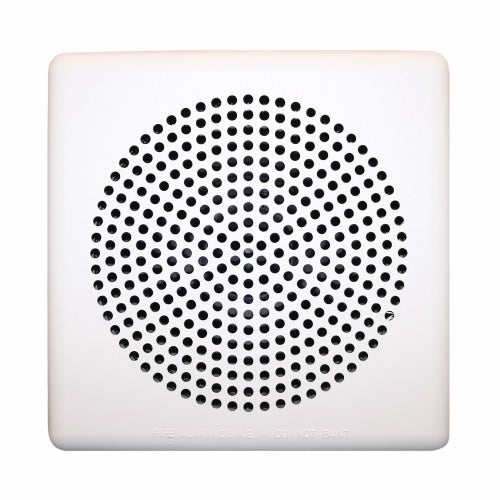 Wheelock E50-W Speaker, Square, Semi Flush, Wall, 24VDC, White