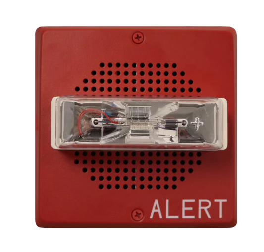 Wheelock E70-24MCW-ALR 2W Spkr Strb Sq Wall 24Vdc 15/30/75/110Cd Alert Rd