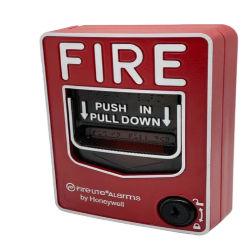 Fire-Lite BG-12LAO Dual-Action Manual Pull Station, Key-Lock Reset Feature, Approved Outdoor Gasket