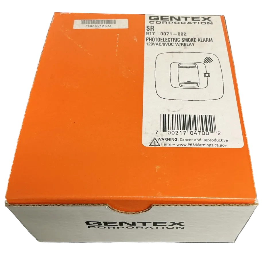 Gentex SR Photoelectric Smoke Detector w/ Relay
