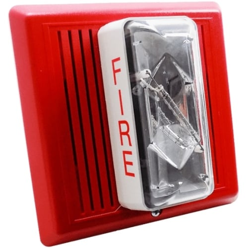 KIDDE INT-7AT Temporal Horn-Strobe, 15/75cd, Red