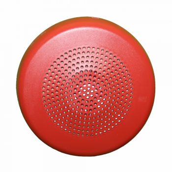 Wheelock LSPKRC-N LED High Fidelity Speaker, Round, Semi Flush, Ceiling, 24VDC, Red, No Lettering