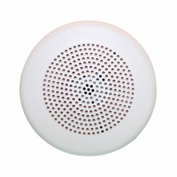 Wheelock LSPKWC-N LED High Fidelity Speaker, Round, Semi Flush, Ceiling, 24VDC, White, No Lettering