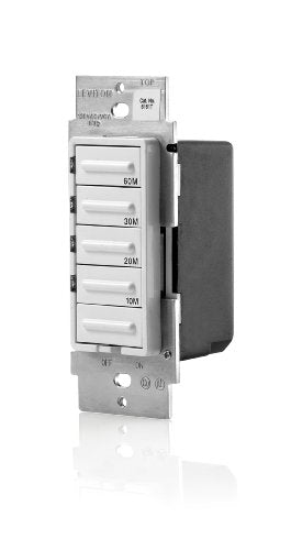 Leviton LTB60-1LW - Decora Preset Resistive/Inductive 60-Minute Countdown Timer