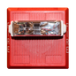Wheelock MT-24MCW-FR Horn Strobe, Xenon, Wall, Red, Clear Lens