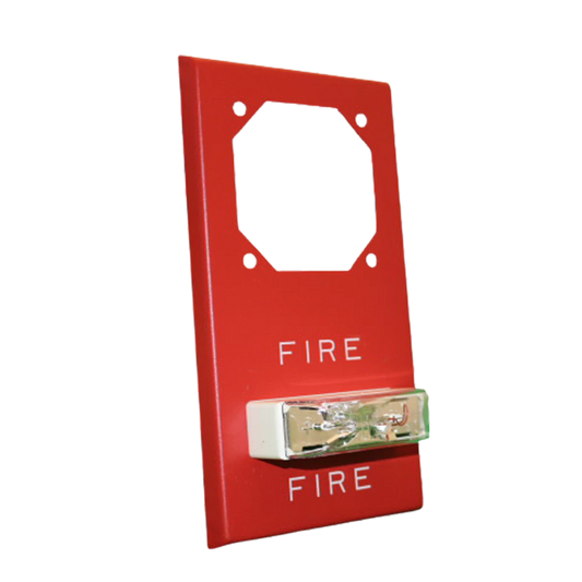 Wheelock RSSP-24MCW-FR Strobe Plate, Xenon, Red, “FIRE”