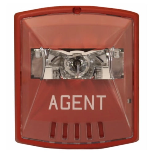Wheelock STR-A Strobe Red Plate Agent Wording Wall Mnt