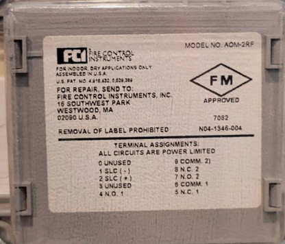 Gamewell Fci AOM-2RF Control Relay