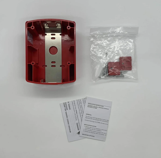 Siemens LFSBB-R Surface Backbox, Wall Mount, Red