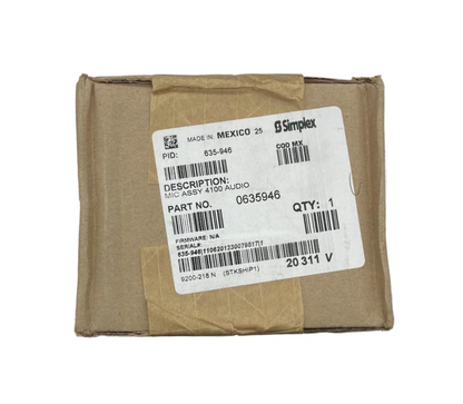 Simplex 635-946 Mic Assy 4100 Audio