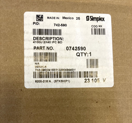 SIMPLEX 742-590 4100U/Es 2X40 IFC Door Assy