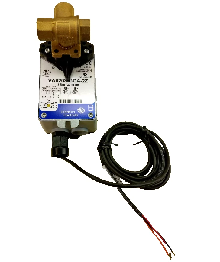 Johnson VG1845AD+923GGA 1/2" 3-Way Ball Valve 1.2CV 0-10V Control & Feedback
