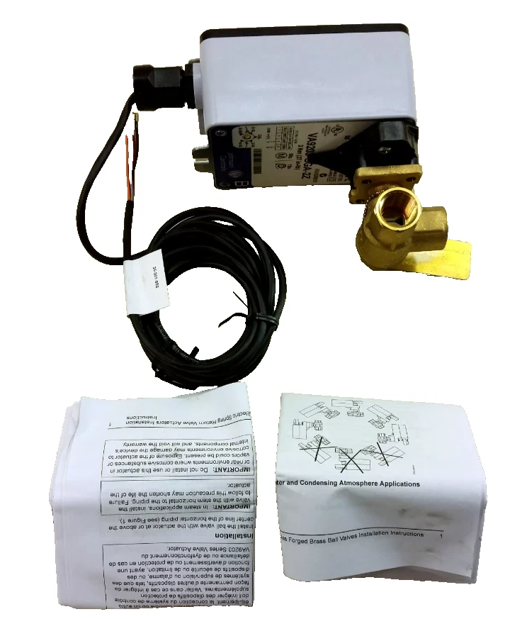 Johnson VG1845AD+923GGA 1/2" 3-Way Ball Valve 1.2CV 0-10V Control & Feedback