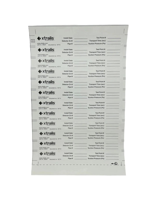 Vesda VSP-950 Test Point Pipe Labels