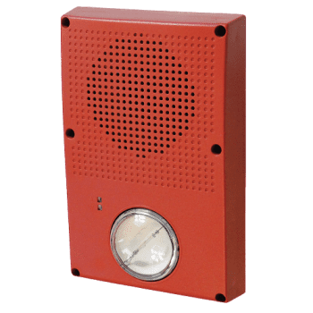 Edwards WG4RN-HVMC Horn-Strobe, Red, Plain, Clear Lens
