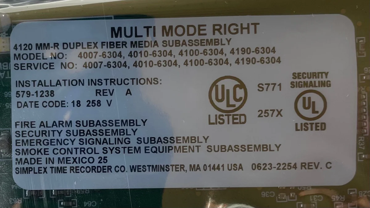 SIMPLEX 4190-9854