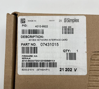 SIMPLEX 4010-9922 4010ES Interface Card