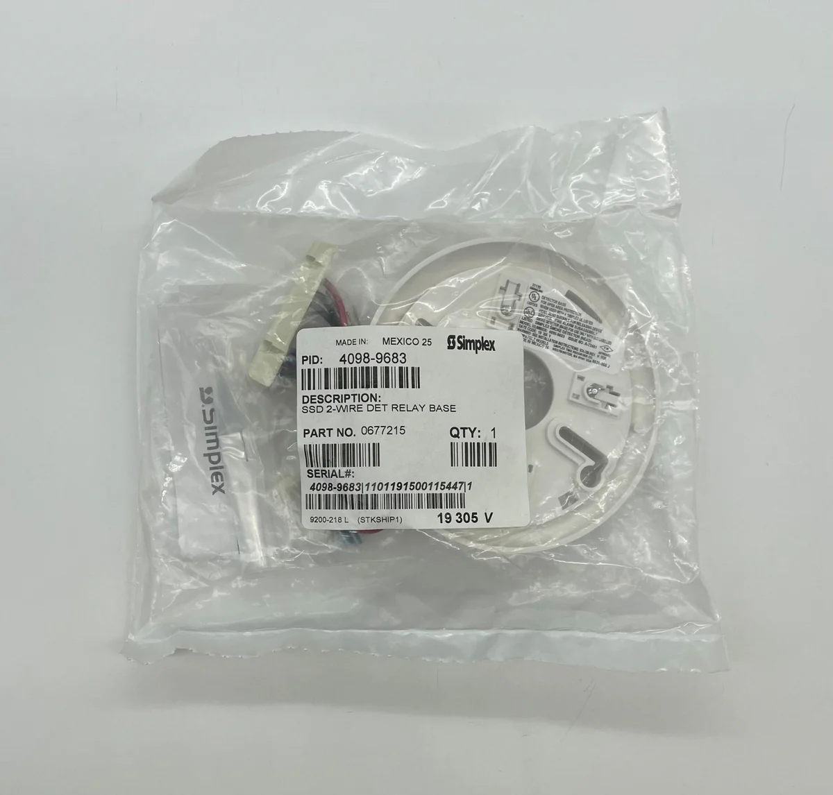 Simplex 4098-9683 Relay Module Assembly Base