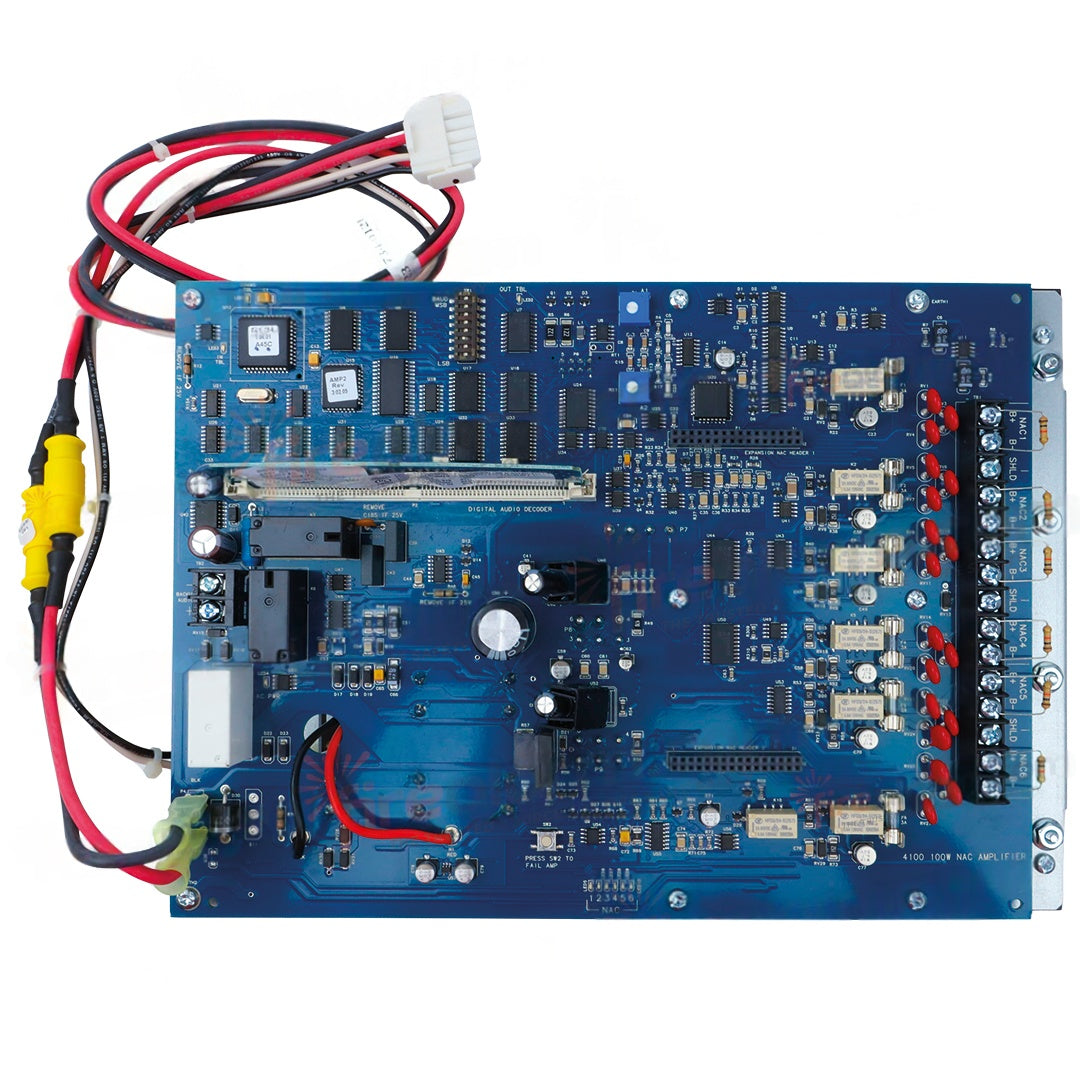 Simplex 4100-1329 100 W Amplifier, 70.7 VRMS, 120 VAC, 60 Hz